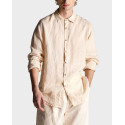 DIRTY LAUNDRY MEN'S SHIRT REGULAR FIT 100% LINEN - DLCRMS01 - BEIGE