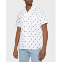 HUGO MEN'S ELLINO SHIRT MICRO PATTERN - 50490668 - WHITE