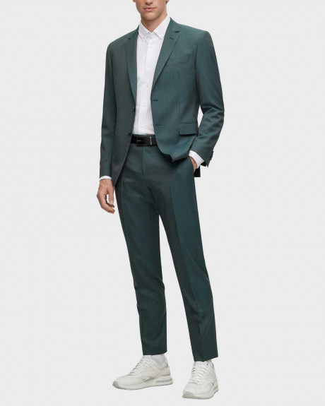 BOSS ΑΝΔΡΙΚΟ ΚΟΣΤΟΥΜΙ ΣΤΕΝΗ ΓΡΑΜΜΗ 100% ΠΑΡΘΕΝΟ ΜΑΛΛΙ 2PCS H-ΗUGE - 50497208 