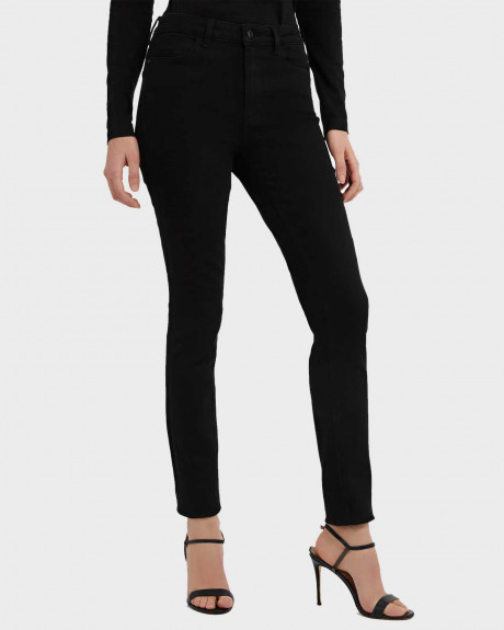 GUESS ΓΥΝΑΙΚΕΙΟ JEAN ΠΑΝΤΕΛΟΝΙ SKINNY ΓΡΑΜΜΗ ΜΕ ΜΙΚΤΟ ΒΑΜΒΑΚΙ - W2YA46D4PZ1