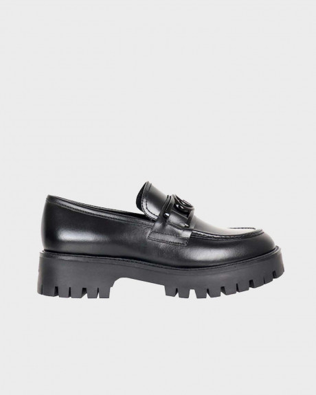 GUESS ΓΥΝΑΙΚΕΙΑ LOAFERS REGULAR FIT LEATHER - FL7ILREA140