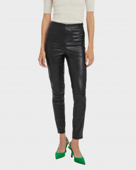 VERO MODA ΓΥΝΑΙΚΕΙΟ ΠΑΝΤΕΛΟΝΙ ΨΗΛΟΜΕΣΟ ΣΤΕΝΗ ΓΡΑΜΜΗ FAUX LEATHER- 10269992 - ΜΑΥΡΟ