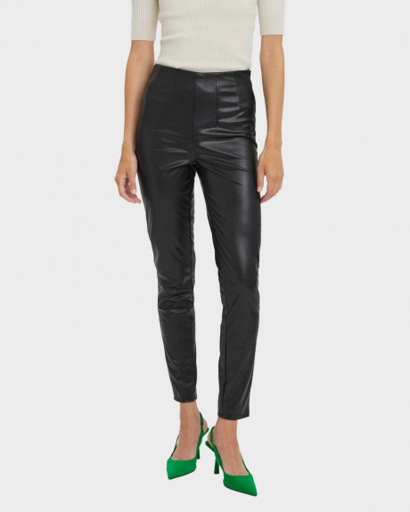 VERO MODA ΓΥΝΑΙΚΕΙΟ ΠΑΝΤΕΛΟΝΙ ΨΗΛΟΜΕΣΟ ΣΤΕΝΗ ΓΡΑΜΜΗ FAUX LEATHER- 10269992