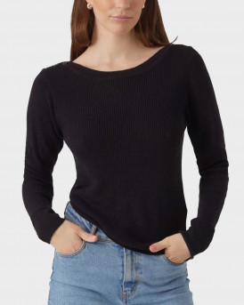 VERO MODA ΓΥΝΑΙΚΕΙΟ ΠΟΥΛΟΒΕΡ ΚΑΝΟΝΙΚΗ ΓΡΑΜΜΗ - 10290930 - ΜΑΥΡΟ