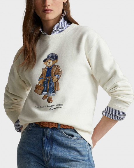 POLO RALPH LAUREN ΓΥΝΑΙΚΕΙΟ ΦΟΥΤΕΡ ΜΕ ΣΤΡΟΓΓΥΛΗ ΛΑΙΜΟΚΟΨΗ - 211910156001