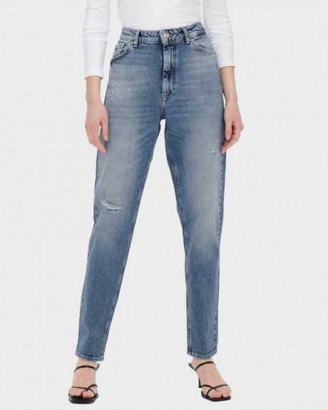 ONLY WOMEN'S JEANS MOM FIT HIGH WAISTED - 15250081