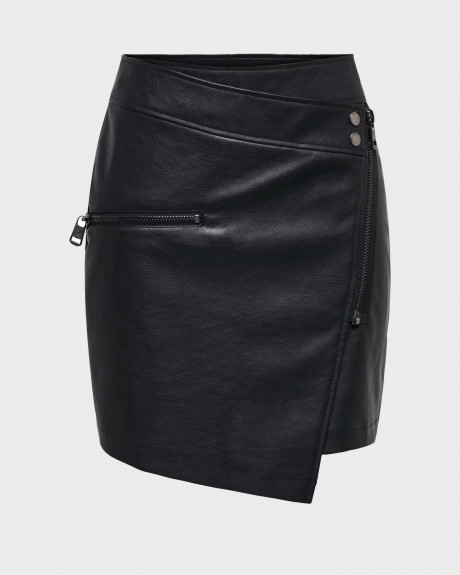 ONLY WOMEN'S MINI SKIRT FAUX LEATHER - 15300570