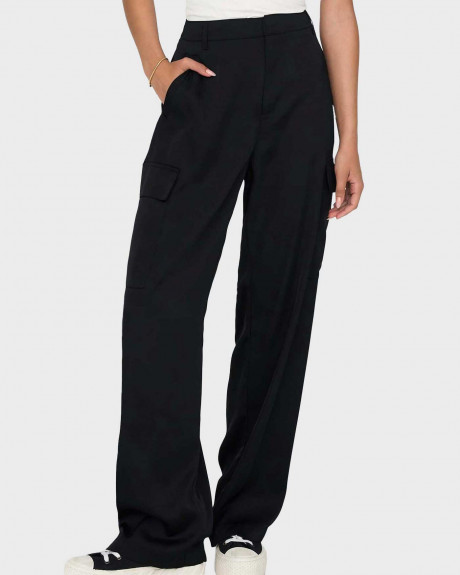 ONLY WOMEN'S CARGO SATIN TROUSERS - 15303372