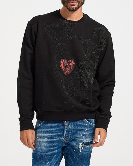 DSQUARED2 ΑΝΔΡΙΚΟ ΦΟΥΤΕΡ ΜΕ ΛΑΙΜΟΚΟΨΗ - S71GU0628S25516