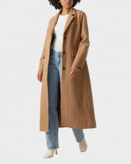 VERO MODA ΓΥΝΑΙΚΕΙΟ ΠΑΛΤΟ MAXI ΚΑΝΟΝΙΚΗ ΓΡΑΜΜΗ 100% ΠΟΛΥΕΣΤΕΡΑΣ - 10290651