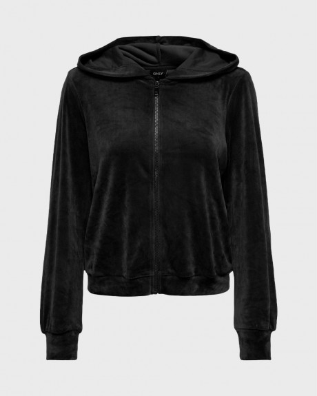 ONLY WOMEN'S VELOUR HOODIE - 15299670