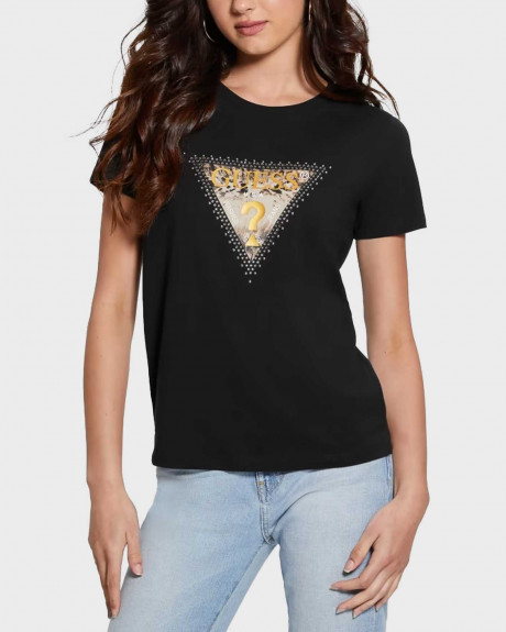 GUESS ΓΥΝΑΙΚΕΙΑ ΜΠΛΟΥΖΑ ΚΑΝΟΝΙΚΗ ΓΡΑΜΜΗ 100% ΒΑΜΒΑΚΙ - W3YI41I3Z14 