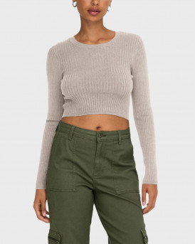 ONLY WOMEN'S CROPPED POULLOVER - 15306048 - GREY