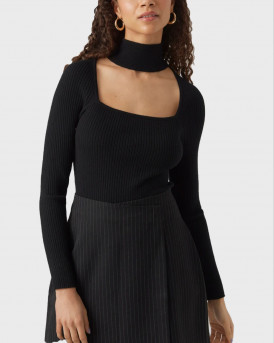 VERO MODA ΓΥΝΑΙΚΕΙΟ ΠΛΕΚΤΟ ΠΟΥΛΟΒΕΡ - 10294993 - ΜΑΥΡΟ