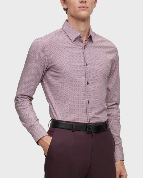 BOSS ΑΝΔΡΙΚΟ ΠΟΥΚΑΜΙΣΟ ΣΤΕΝΗ ΓΡΑΜΜΗ - 50502751 