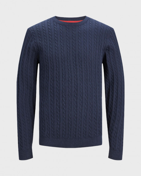 JACK & JONES ΠΛΕΚΤΟ ΠΟΥΛΟΒΕΡ - 12236266