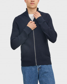 JACK & JONES ΑΝΔΡΙΚΗ ΠΛΕΚΤΗ ΖΑΚΕΤΑ ΜΕ ΦΕΡΜΟΥΑΡ - 12236310 - ΜΠΛΕ