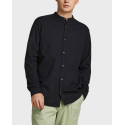 JACK & JONES ΑΝΔΡΙΚΟ ΠΟΥΚΑΜΙΣΟ LINEN SHIRT - 12196820 - ΜΑΥΡΟ