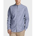 JACK & JONES ΑΝΔΡΙΚΟ ΠΟΥΚΑΜΙΣΟ LINEN SHIRT - 12196820 - ΜΑΥΡΟ
