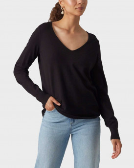 VERO MODA ΓΥΝΑΙΚΕΙΟ ΠΟΥΛΟΒΕΡ ΚΑΝΟΝΙΚΗ ΓΡΑΜΜΗ - 10290604 - ΜΑΥΡΟ