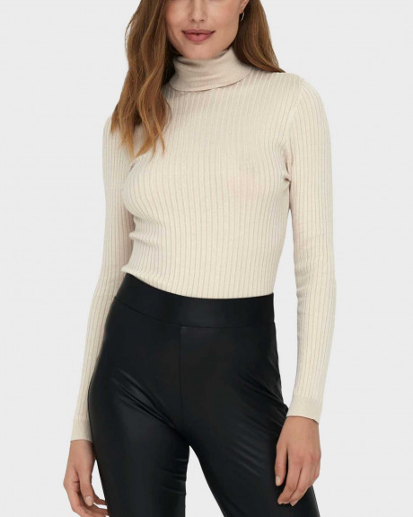 ONLY WOMEN'S HIGH - NECK KNITTED PULLOVER - 15165075
