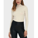 ONLY WOMEN'S HIGH - NECK KNITTED PULLOVER - 15165075 - ECRU