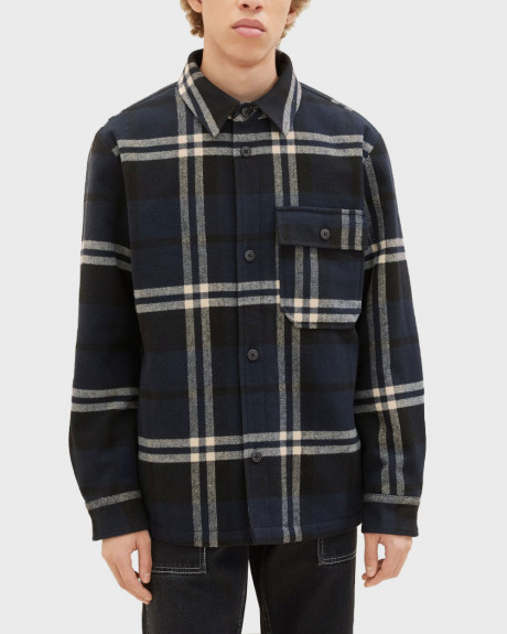 TOM TAILOR MEN'S CHECK SHIRT JACKET - 1037494