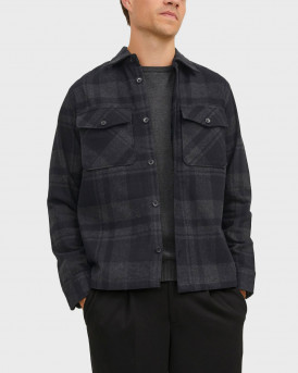 JACK & JONES MEN'S CHECKED SHIRT - 12241533 - GREY