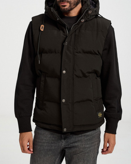 SUPERDRY MEN'S PUFFER VEST WITH HOOD - Μ5011708A