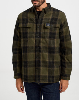 SUPERDRY MEN'S OVERSHIRT WOOL - M4010720A - OLIVE GREEN