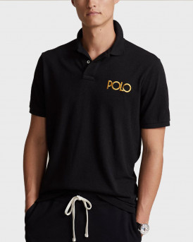 POLO RALPH LAUREN ΑΝΔΡΙΚΗ POLO ΜΠΛΟΥΖΑ ΜΕ ΚΟΝΤΟ ΜΑΝΙΚΙ - 710920206001 - ΜΑΥΡΟ