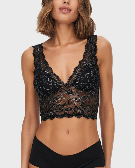 ONLY ΓΥΝΑΙΚΕΙΟ BRALETTE ΔΑΝΤΕΛΑ - 15244888