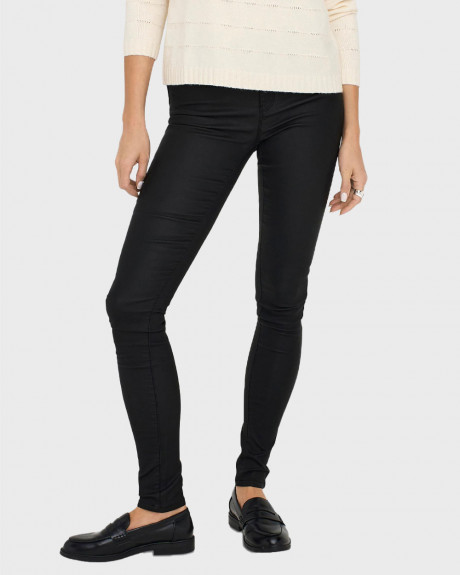 ONLY WOMEN'S SKINNY FIT TROUSERS FAUX LEATHER - 15151791