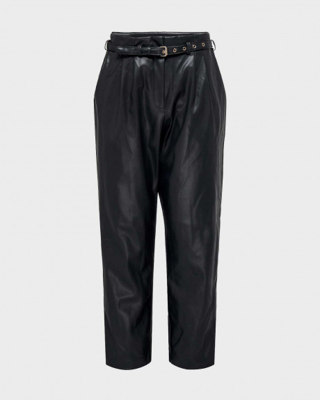 ONLY ΠΑΝΤΕΛΟΝΙ FAUX LEATHER MID WAIST ΑΝΕΤΗ ΓΡΑΜΜΗ - 15293976