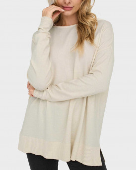 ONLY WOMEN'S KNITTED PULLOVER - 15294434 - ECRU