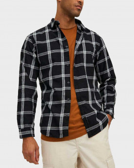 JACK & JONE'S ΑΝΔΡΙΚΟ ΠΟΥΚΑΜΙΣΟ - 12181602 - ΜΑΥΡΟ