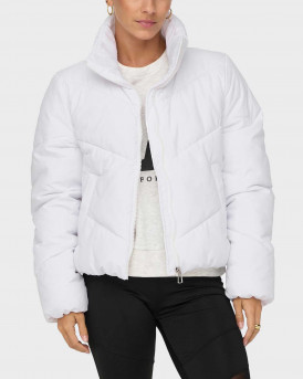 ONLY WOMEN'S PUFFER JACKET WITH HIGH NECK - 15304020 - WHITE