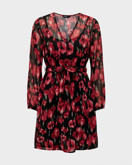 ONLY ΓΥΝΑΙΚΕΙΟ ΦΟΡΕΜΑ V-NECK ΜΕ ΣΧΕΔΙΟ - 15305034 