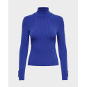 ONLY WOMEN'S KNITTED BLOUSE WITH TURTLENECK - 15306928 - BLUE