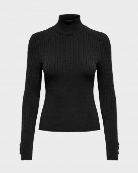 ONLY WOMEN'S KNITTED BLOUSE WITH TURTLENECK - 15306928 - BLACK