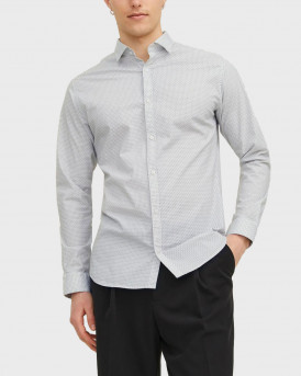 JACK & JONES MEN'S POPLIN SHIRT - 12237914  - WHITE