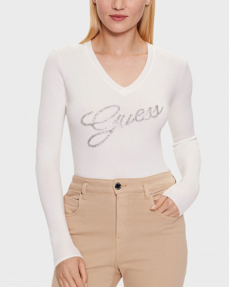 GUESS 'LAURE' WOMENS KNIT SWEATER - W3YR21Z2NQ2