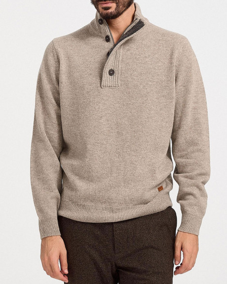 BARBOUR ΑΝΔΡΙΚΟ HALF-ZIP ΜΑΛΛΙΝΟ ΠΟΥΛΟΒΕΡ - ΜΚΝ0585