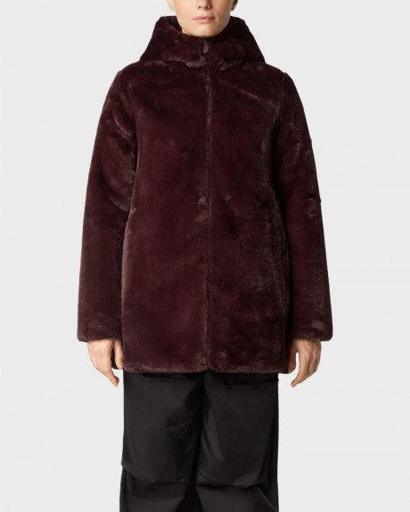 SAVE THE DUCK ΓΥΝΑΙΚΕΙΟ ΜΠΟΥΦΑΝ ΔΙΠΛΗΣ ΟΨΗΣ ΑΠΟ ΣΥΝΘΕΤΙΚΗ ΓΟΥΝΑ - D40070W 