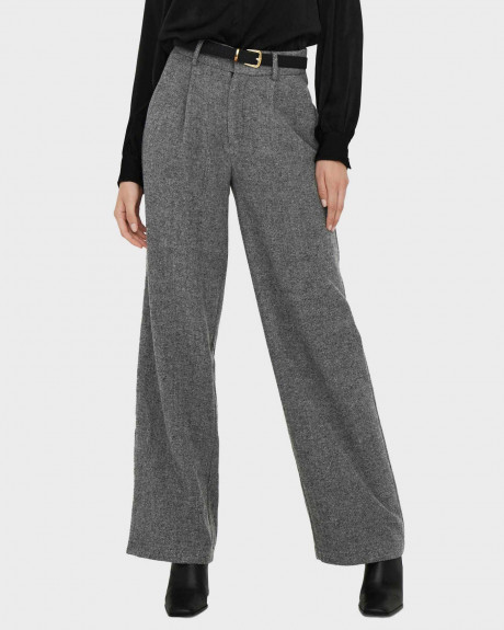 ONLY WOMEN'S HIGH WAISTED TROUSERS WIDE LEG - 15305631