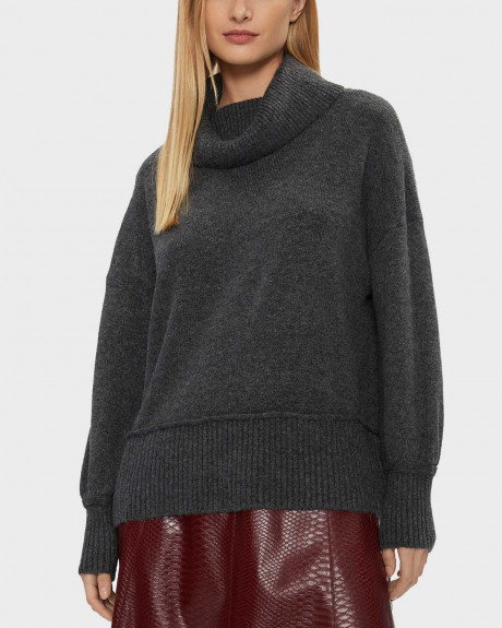 ONLY WOMEN'S KNITTED SWEATER LOOSE FIT TURTLENECK - 15306541