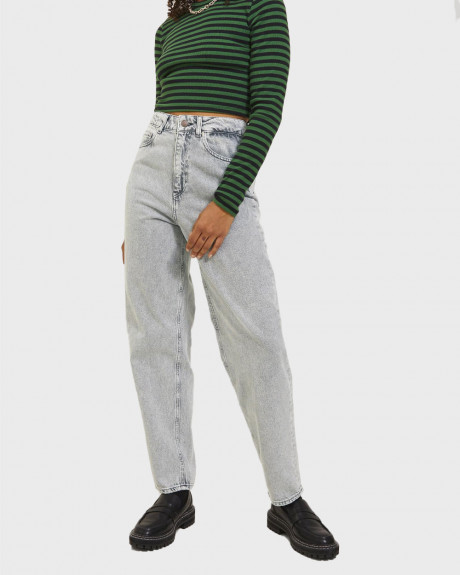 JACK & JONES XX ΓΥΝΑΙΚΕΙΟ MOM FIT ΤΖΙΝ ΠΑΝΤΕΛΟΝΙ ΨΗΛΟΜΕΣΟ - 12236344