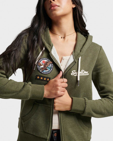 SUPERDRY ΓΥΝΑΙΚΕΙΑ ΖΑΚΕΤΑ ΧΑΛΑΡΗ ΓΡΑΜΜΗ ΜΕ ΚΕΝΤΗΤΑ ΣΗΜΑΤΑ - W2012010Α