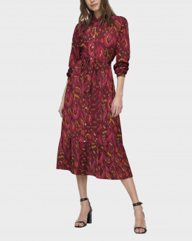 ONLY ΓΥΝΑΙΚΕΙΟ ΦΟΡΕΜΑ ΣΕΜΙΖΙΕ ΜΕ ΖΩΝΗ  - 15242084 - ΚΟΚΚΙΝΟ