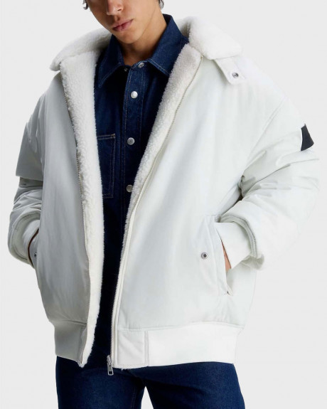 CALVIN KLEIN ΑΝΔΡΙΚΟ ΜΠΟΥΦΑΝ SHERPA BOMBER ΔΙΠΛΗΣ ΟΨΗΣ - J30J324123